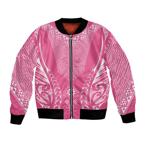 2025 Rugby Championship New Zealand Custom Bomber Jacket Poutama Motifs - Pink Out - Aussie Hoodie