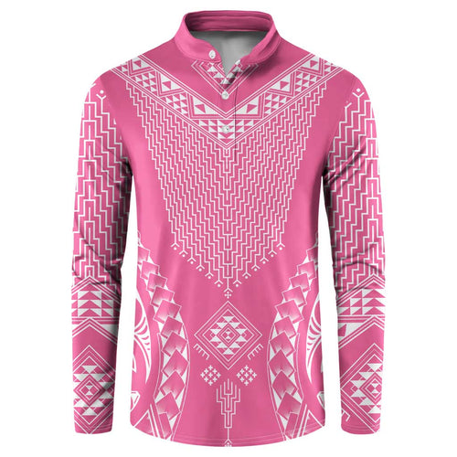 2025 Rugby Championship New Zealand Custom Button Sweatshirt Poutama Motifs - Pink Out - Aussie Hoodie