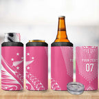 2025 Rugby Championship New Zealand Custom 4 in 1 Can Cooler Tumbler Poutama Motifs - Pink Out - Aussie Hoodie