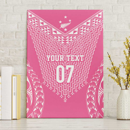 2025 Rugby Championship New Zealand Custom Canvas Wall Art Poutama Motifs - Pink Out - Aussie Hoodie