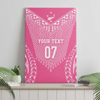2025 Rugby Championship New Zealand Custom Canvas Wall Art Poutama Motifs - Pink Out - Aussie Hoodie
