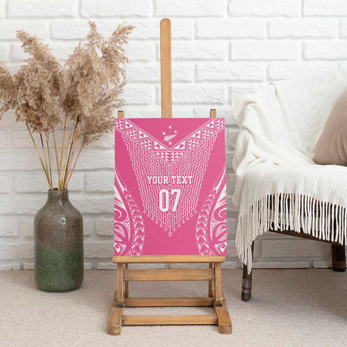 2025 Rugby Championship New Zealand Custom Canvas Wall Art Poutama Motifs - Pink Out - Aussie Hoodie
