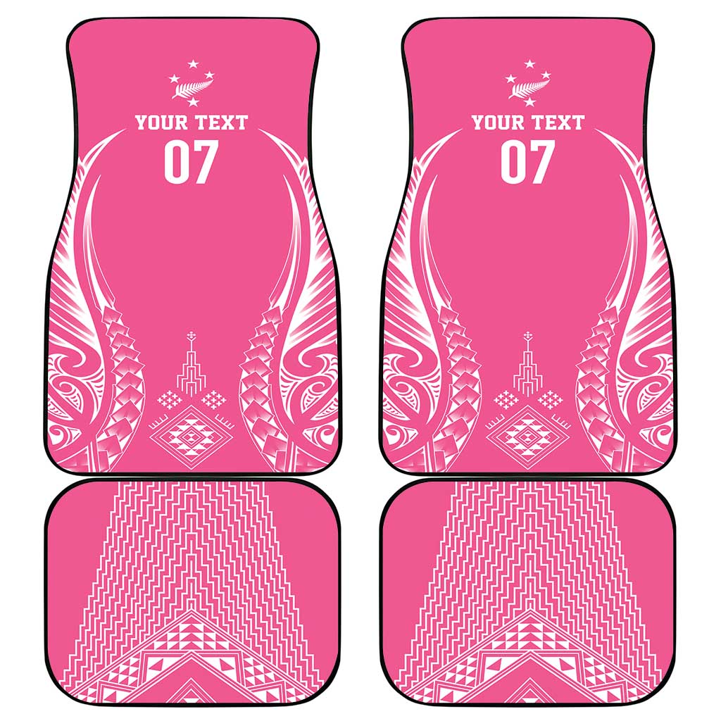 2025 Rugby Championship New Zealand Custom Car Mats Poutama Motifs - Pink Out - Aussie Hoodie