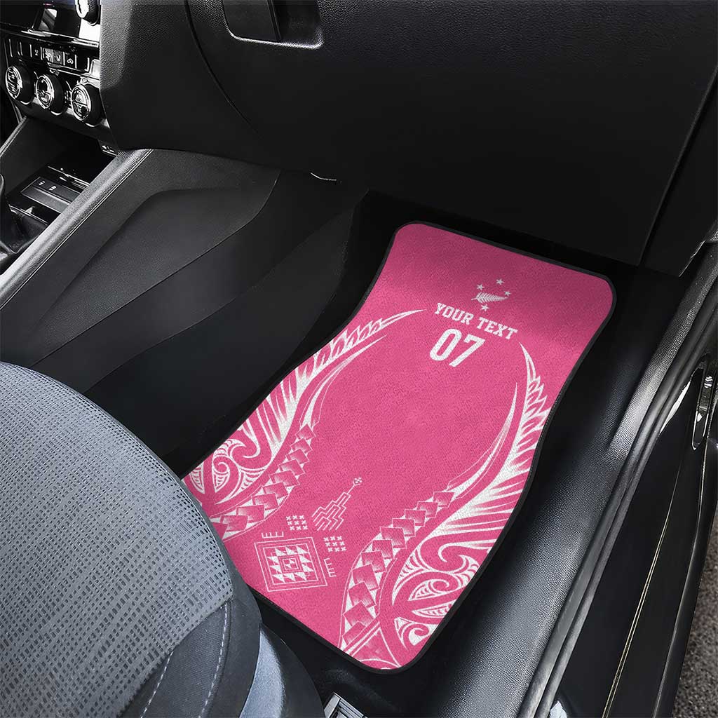 2025 Rugby Championship New Zealand Custom Car Mats Poutama Motifs - Pink Out - Aussie Hoodie
