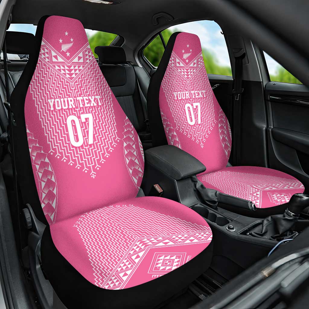 2025 Rugby Championship New Zealand Custom Car Seat Cover Poutama Motifs - Pink Out - Aussie Hoodie