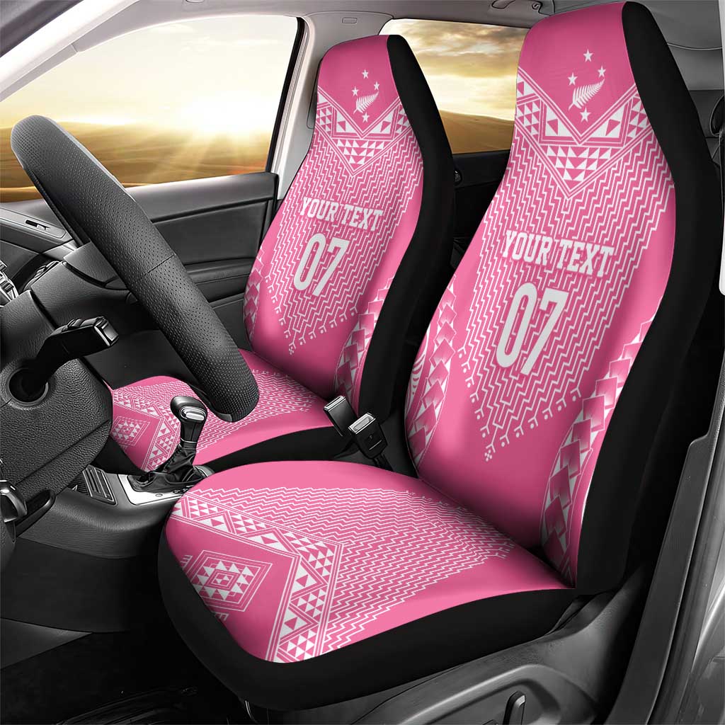 2025 Rugby Championship New Zealand Custom Car Seat Cover Poutama Motifs - Pink Out - Aussie Hoodie