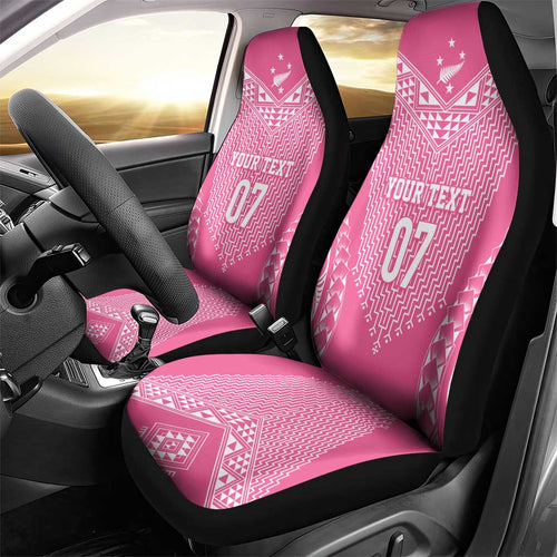 2025 Rugby Championship New Zealand Custom Car Seat Cover Poutama Motifs - Pink Out - Aussie Hoodie