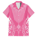 2025 Rugby Championship New Zealand Custom Family Matching Mermaid Dress and Hawaiian Shirt Poutama Motifs - Pink Out - Aussie Hoodie