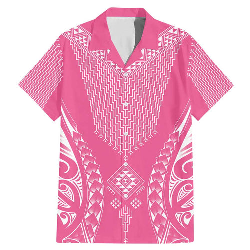 2025 Rugby Championship New Zealand Custom Family Matching Mermaid Dress and Hawaiian Shirt Poutama Motifs - Pink Out - Aussie Hoodie