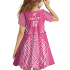 2025 Rugby Championship New Zealand Custom Family Matching Off The Shoulder Long Sleeve Dress and Hawaiian Shirt Poutama Motifs - Pink Out - Aussie Hoodie