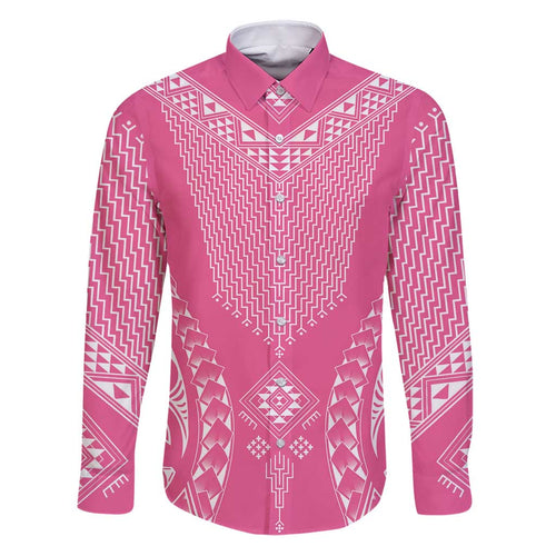 2025 Rugby Championship New Zealand Custom Family Matching Puletasi and Hawaiian Shirt Poutama Motifs - Pink Out - Aussie Hoodie