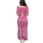 2025 Rugby Championship New Zealand Custom Family Matching Puletasi and Hawaiian Shirt Poutama Motifs - Pink Out - Aussie Hoodie