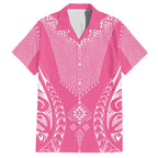 2025 Rugby Championship New Zealand Custom Family Matching Short Sleeve Bodycon Dress and Hawaiian Shirt Poutama Motifs - Pink Out - Aussie Hoodie