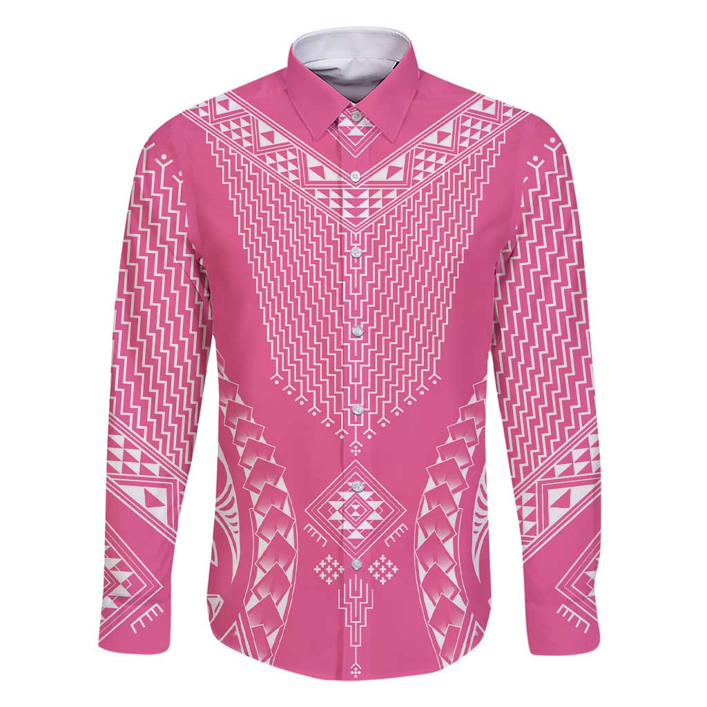 2025 Rugby Championship New Zealand Custom Family Matching Short Sleeve Bodycon Dress and Hawaiian Shirt Poutama Motifs - Pink Out - Aussie Hoodie
