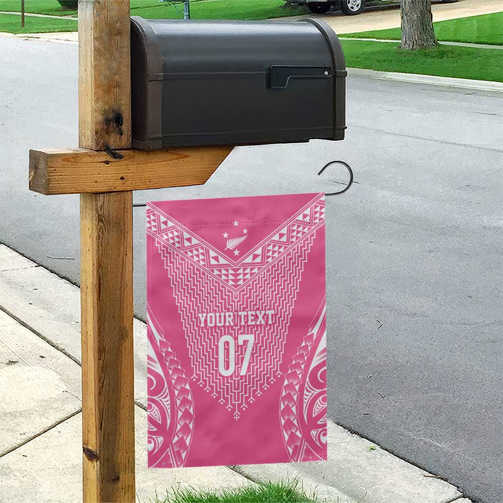 2025 Rugby Championship New Zealand Custom Garden Flag Poutama Motifs - Pink Out - Aussie Hoodie