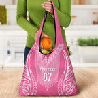 2025 Rugby Championship New Zealand Custom Grocery Bag Poutama Motifs - Pink Out - Aussie Hoodie