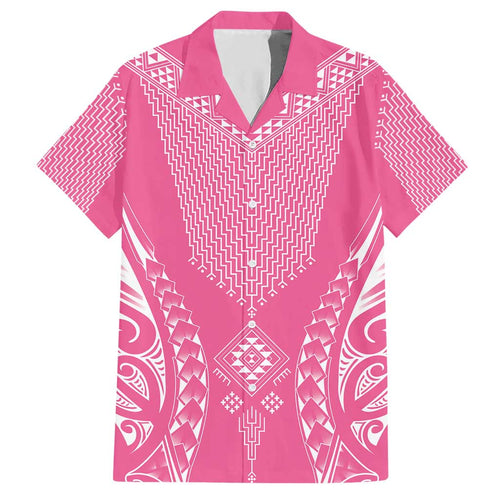 2025 Rugby Championship New Zealand Custom Hawaiian Shirt Poutama Motifs - Pink Out - Aussie Hoodie