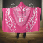 2025 Rugby Championship New Zealand Custom Hooded Blanket Poutama Motifs - Pink Out - Aussie Hoodie