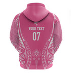 2025 Rugby Championship New Zealand Custom Hoodie Poutama Motifs - Pink Out - Aussie Hoodie