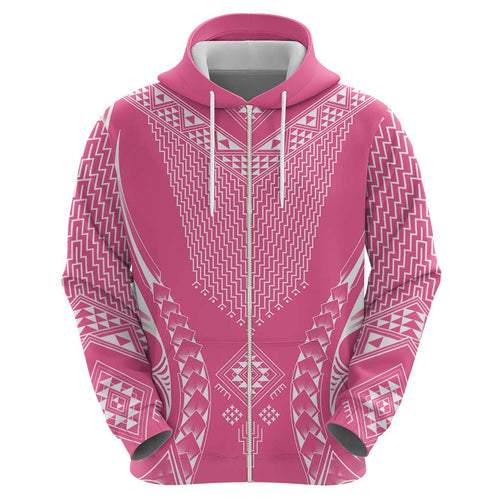 2025 Rugby Championship New Zealand Custom Hoodie Poutama Motifs - Pink Out - Aussie Hoodie