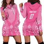 2025 Rugby Championship New Zealand Custom Hoodie Dress Poutama Motifs - Pink Out - Aussie Hoodie