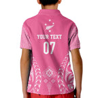 2025 Rugby Championship New Zealand Custom Kid Polo Shirt Poutama Motifs - Pink Out - Aussie Hoodie