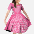 2025 Rugby Championship New Zealand Custom Kid Short Sleeve Dress Poutama Motifs - Pink Out - Aussie Hoodie