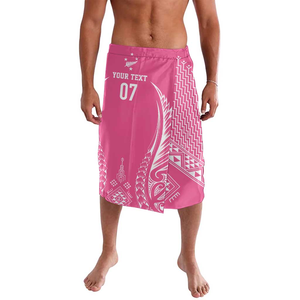 2025 Rugby Championship New Zealand Custom Lavalava Poutama Motifs - Pink Out - Aussie Hoodie