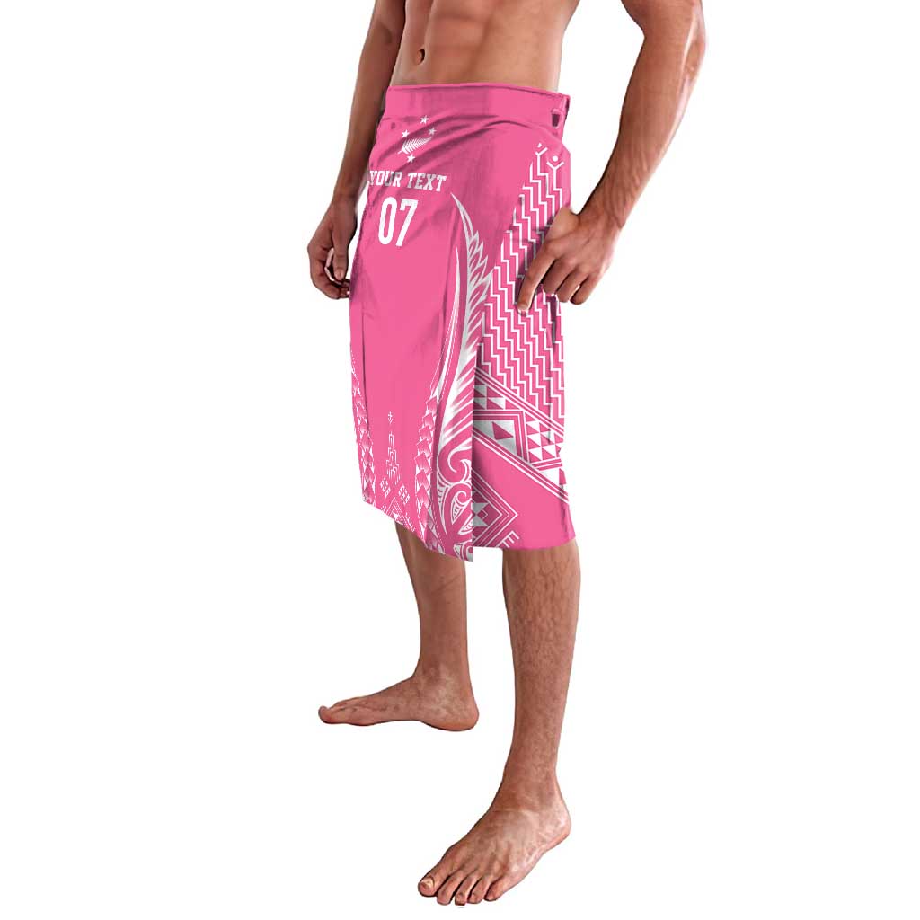 2025 Rugby Championship New Zealand Custom Lavalava Poutama Motifs - Pink Out - Aussie Hoodie