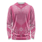2025 Rugby Championship New Zealand Custom Long Sleeve Shirt Poutama Motifs - Pink Out - Aussie Hoodie