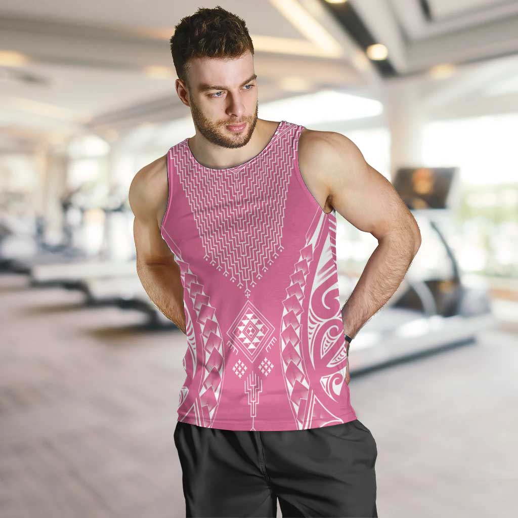 2025 Rugby Championship New Zealand Custom Men Tank Top Poutama Motifs - Pink Out - Aussie Hoodie