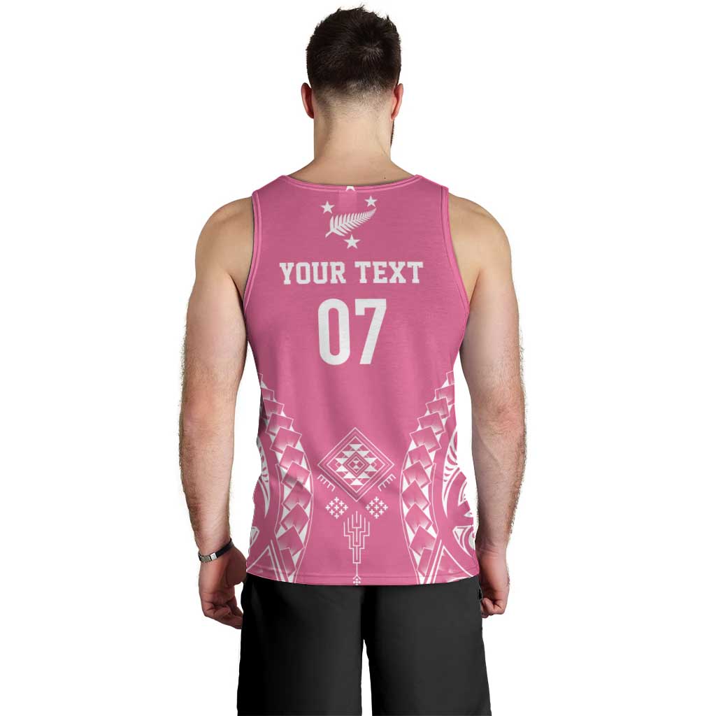 2025 Rugby Championship New Zealand Custom Men Tank Top Poutama Motifs - Pink Out - Aussie Hoodie