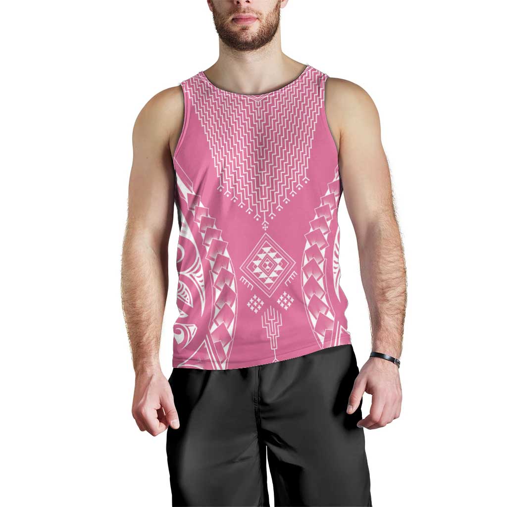 2025 Rugby Championship New Zealand Custom Men Tank Top Poutama Motifs - Pink Out - Aussie Hoodie