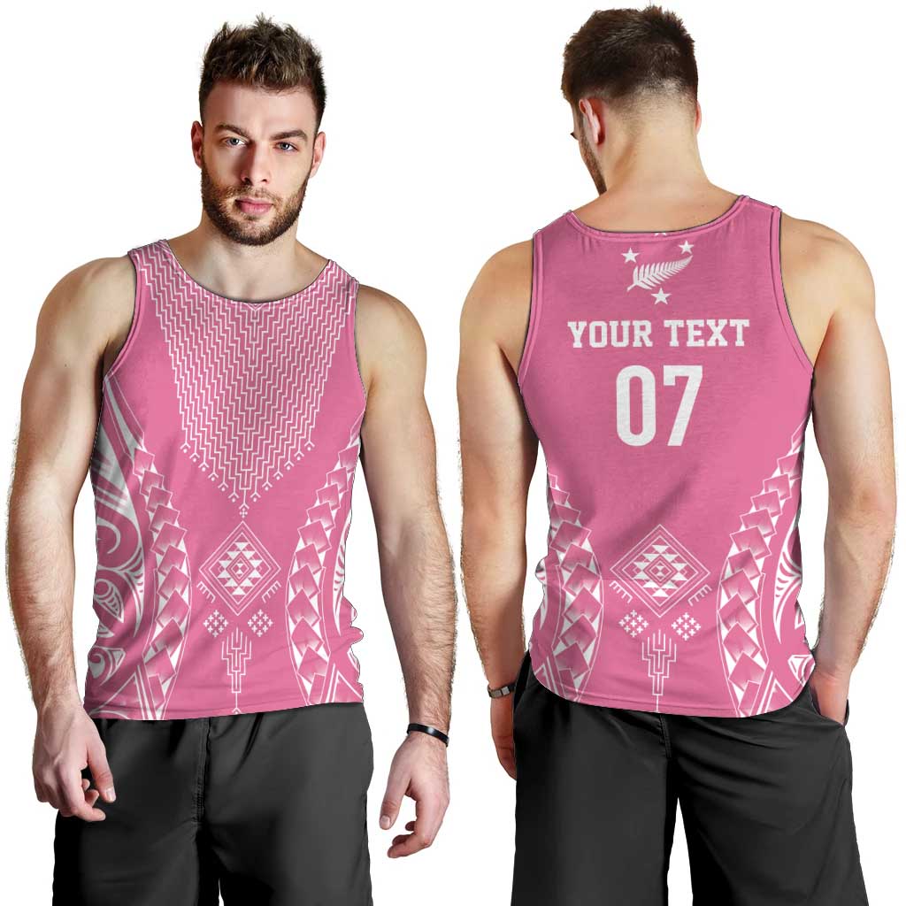 2025 Rugby Championship New Zealand Custom Men Tank Top Poutama Motifs - Pink Out - Aussie Hoodie