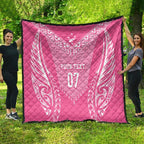 2025 Rugby Championship New Zealand Custom Quilt Poutama Motifs - Pink Out - Aussie Hoodie