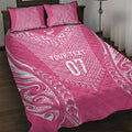 2025 Rugby Championship New Zealand Custom Quilt Bed Set Poutama Motifs - Pink Out - Aussie Hoodie