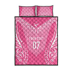 2025 Rugby Championship New Zealand Custom Quilt Bed Set Poutama Motifs - Pink Out - Aussie Hoodie