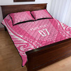 2025 Rugby Championship New Zealand Custom Quilt Bed Set Poutama Motifs - Pink Out - Aussie Hoodie
