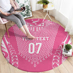 2025 Rugby Championship New Zealand Custom Round Carpet Poutama Motifs - Pink Out - Aussie Hoodie