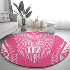 2025 Rugby Championship New Zealand Custom Round Carpet Poutama Motifs - Pink Out - Aussie Hoodie