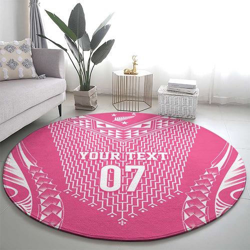 2025 Rugby Championship New Zealand Custom Round Carpet Poutama Motifs - Pink Out - Aussie Hoodie