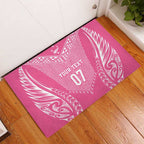 2025 Rugby Championship New Zealand Custom Rubber Doormat Poutama Motifs - Pink Out - Aussie Hoodie