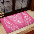 2025 Rugby Championship New Zealand Custom Rubber Doormat Poutama Motifs - Pink Out - Aussie Hoodie
