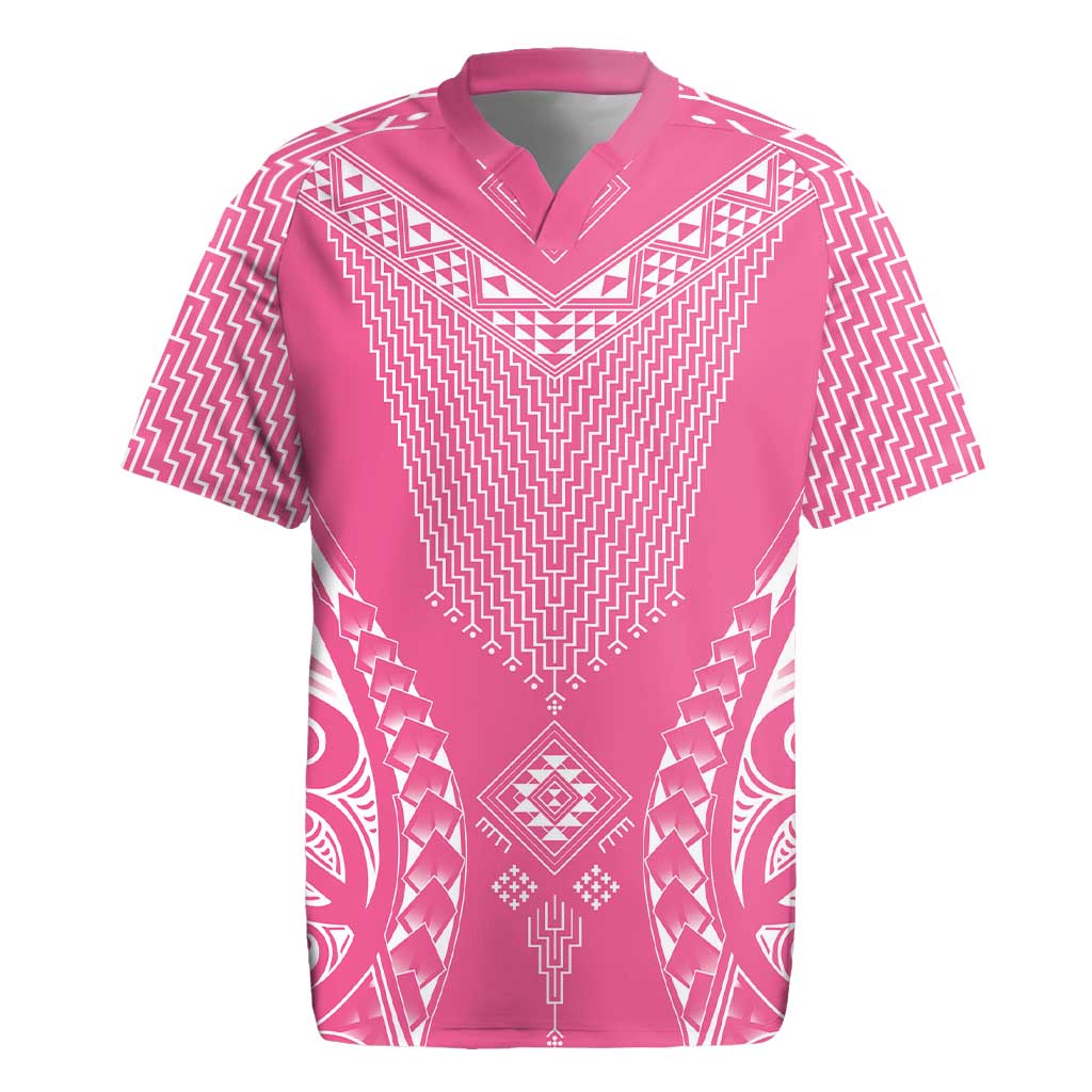 2025 Rugby Championship New Zealand Custom Rugby Jersey Poutama Motifs - Pink Out - Aussie Hoodie