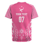 2025 Rugby Championship New Zealand Custom Rugby Jersey Poutama Motifs - Pink Out - Aussie Hoodie