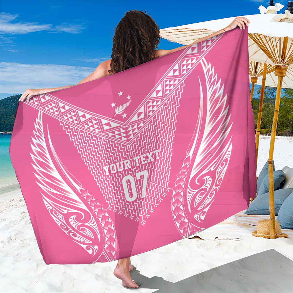 2025 Rugby Championship New Zealand Custom Sarong Poutama Motifs - Pink Out - Aussie Hoodie