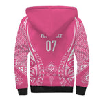 2025 Rugby Championship New Zealand Custom Sherpa Hoodie Poutama Motifs - Pink Out - Aussie Hoodie