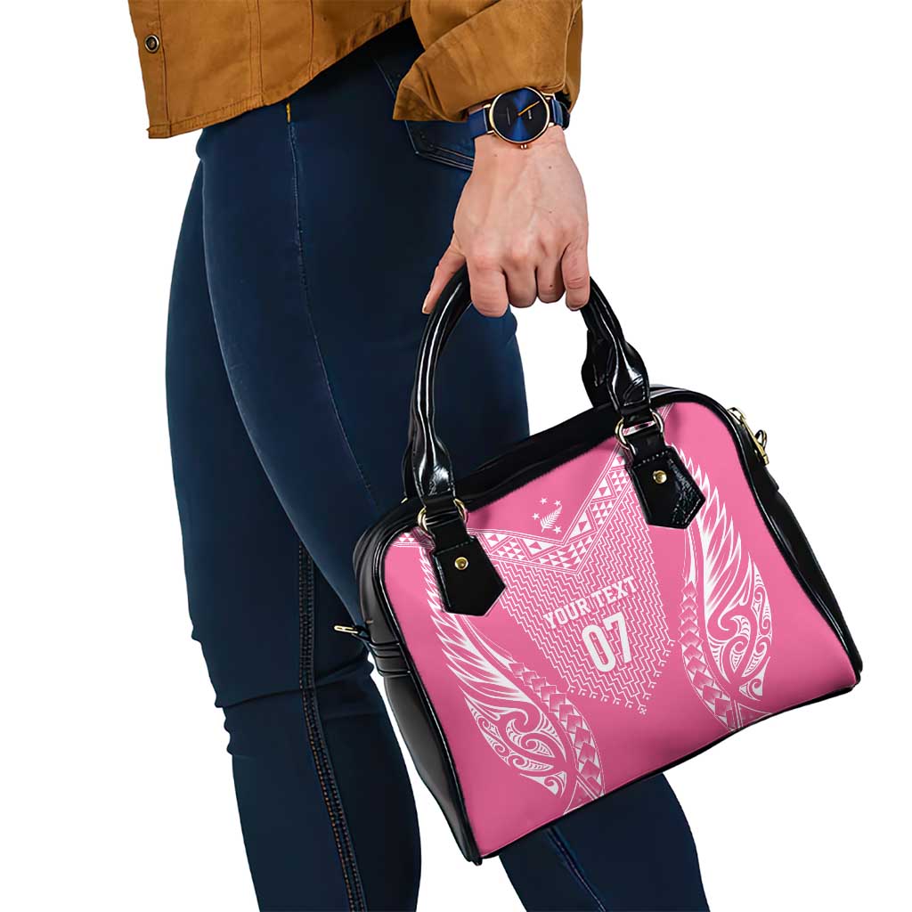 2025 Rugby Championship New Zealand Custom Shoulder Handbag Poutama Motifs - Pink Out - Aussie Hoodie
