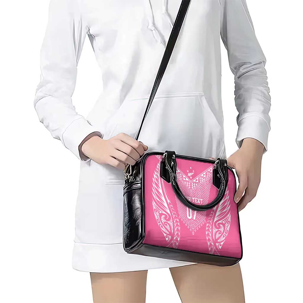 2025 Rugby Championship New Zealand Custom Shoulder Handbag Poutama Motifs - Pink Out - Aussie Hoodie