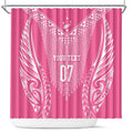 2025 Rugby Championship New Zealand Custom Shower Curtain Poutama Motifs - Pink Out - Aussie Hoodie
